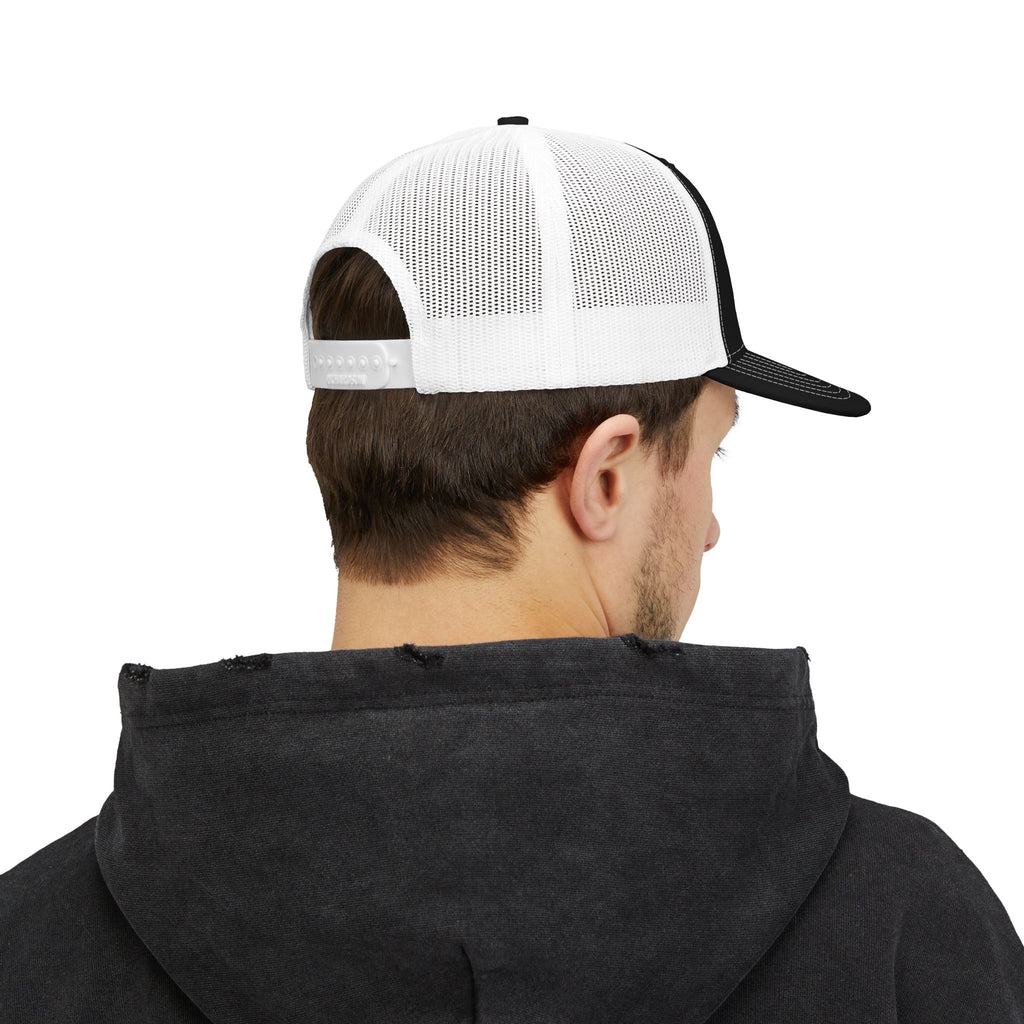 Angler's Row Fishing Trucker Cap - Vintage Boat Snapback Hat