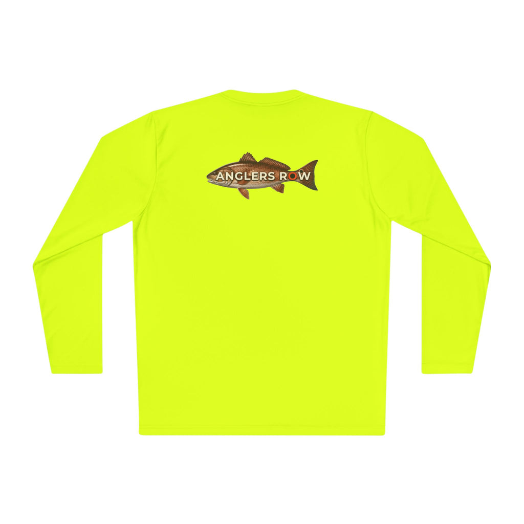 Anglers Row Fishing Long Sleeve Tee — Bass Graphic Back & Logo Chest