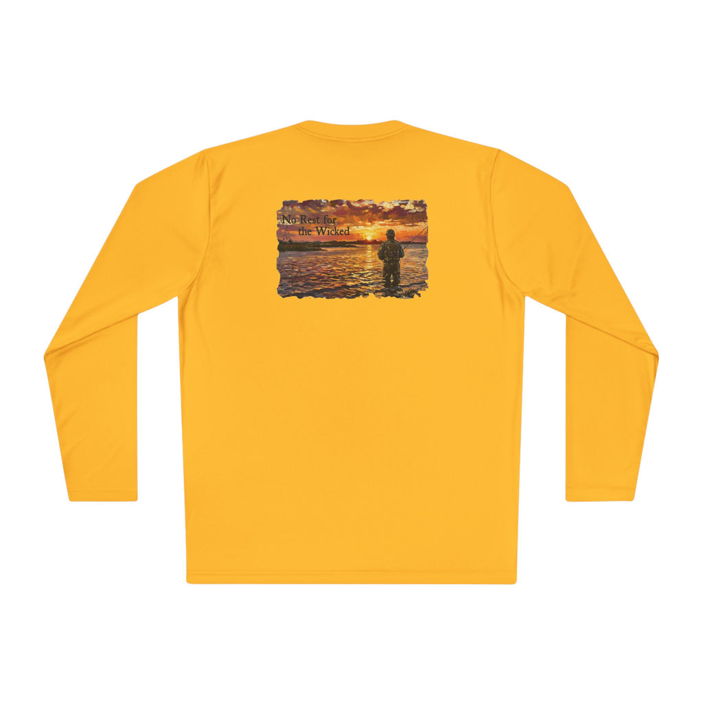 Long Sleeve Tee — "No Rest for the Wicked'" Fishing Graphic