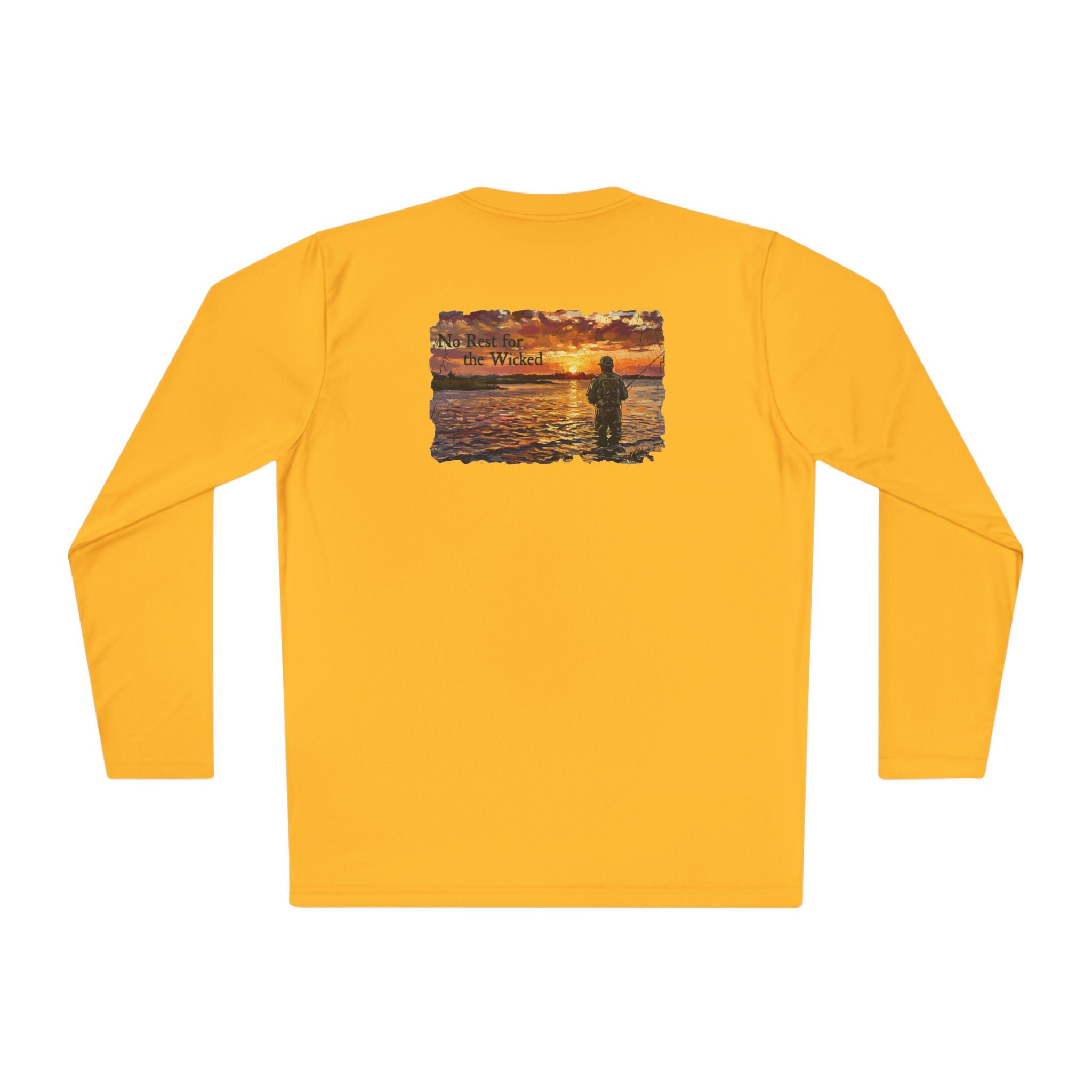 Long Sleeve Tee — "No Rest for the Wicked'" Fishing Graphic