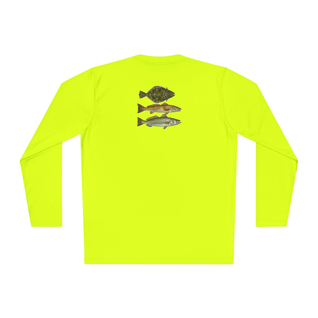 Texas Slam Fishing Tee — Lightweight Long Sleeve Shirt with Vintage Fish Illustrations