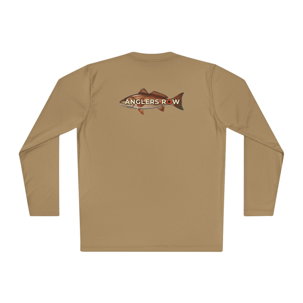 Anglers Row Fishing Long Sleeve Tee — Bass Graphic Back & Logo Chest