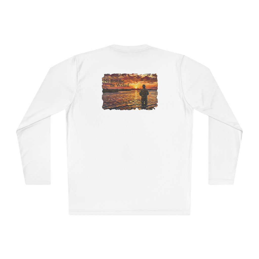 Long Sleeve Tee — "No Rest for the Wicked'" Fishing Graphic