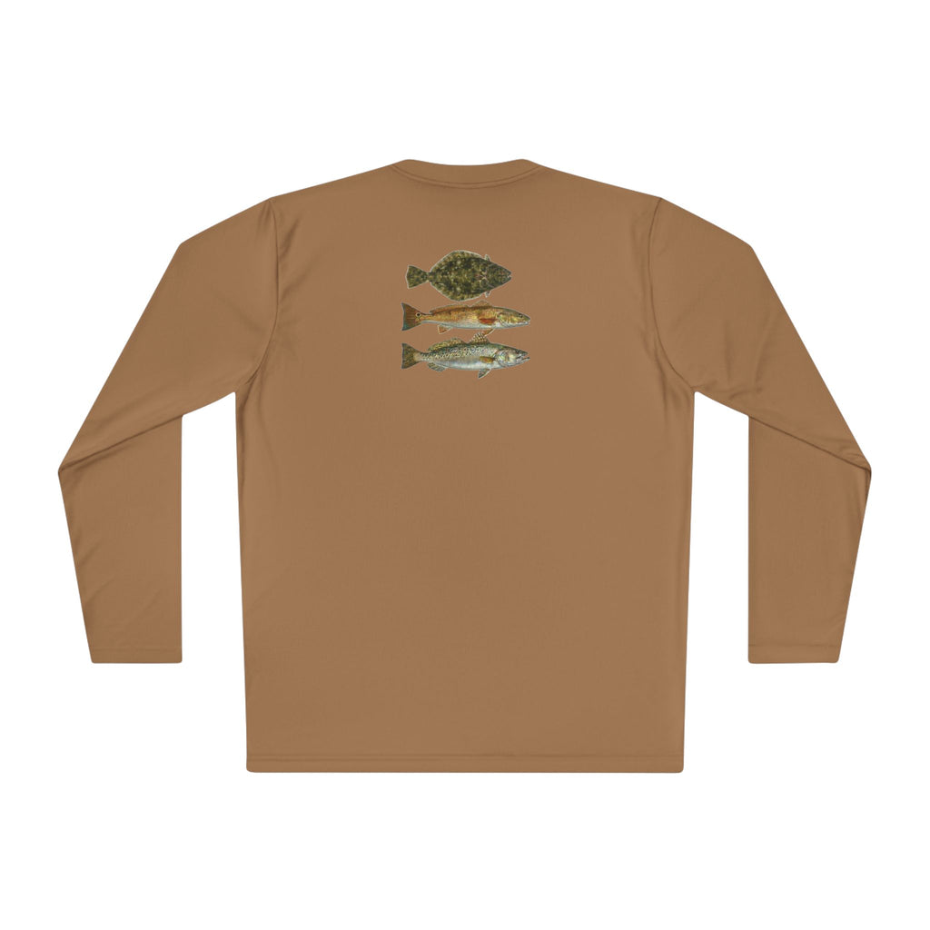 Texas Slam Fishing Tee — Lightweight Long Sleeve Shirt with Vintage Fish Illustrations
