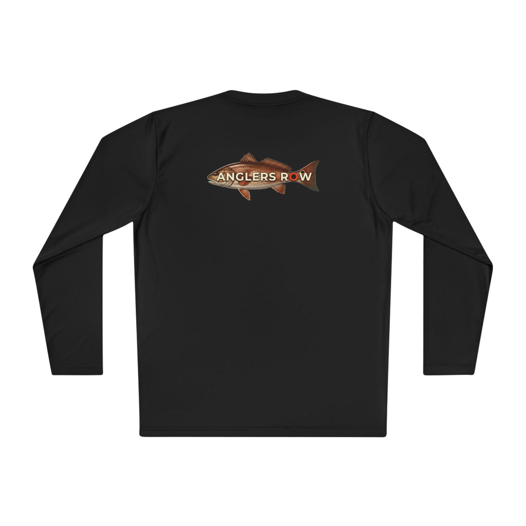 Anglers Row Fishing Long Sleeve Tee — Bass Graphic Back & Logo Chest