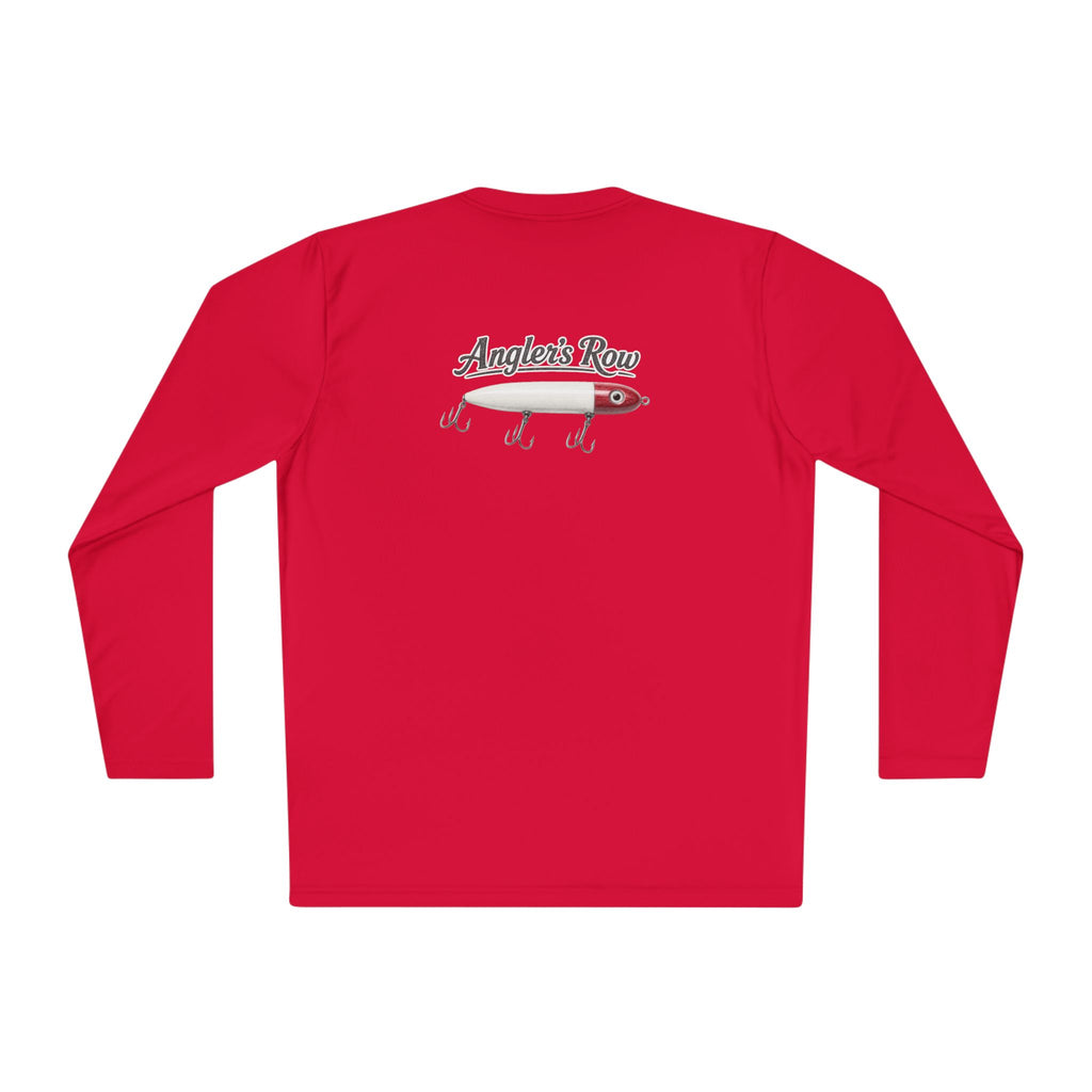 Fishing Lure Long Sleeve Tee — "Angler's Row" Logo Performance Shirt