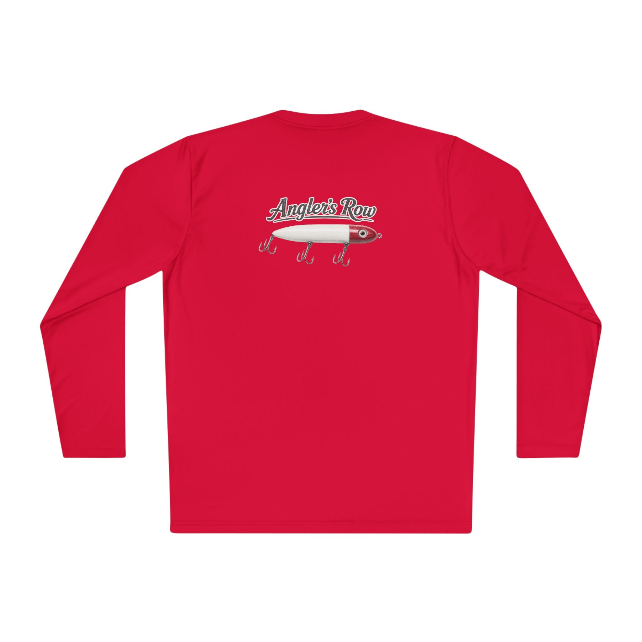 Fishing Lure Long Sleeve Tee — "Angler's Row" Logo Performance Shirt