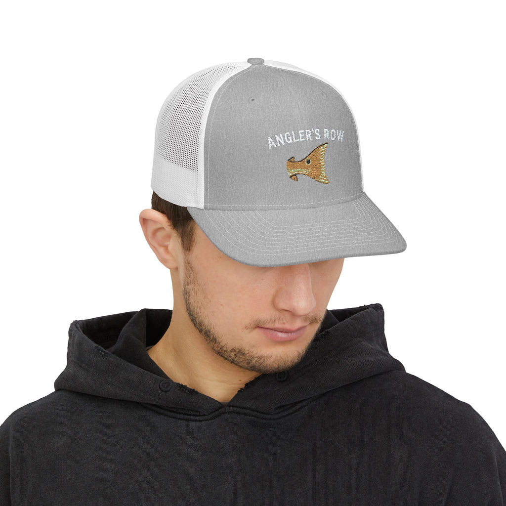 Angler's Row Fishing Trucker Cap - Vintage Boat Snapback Hat