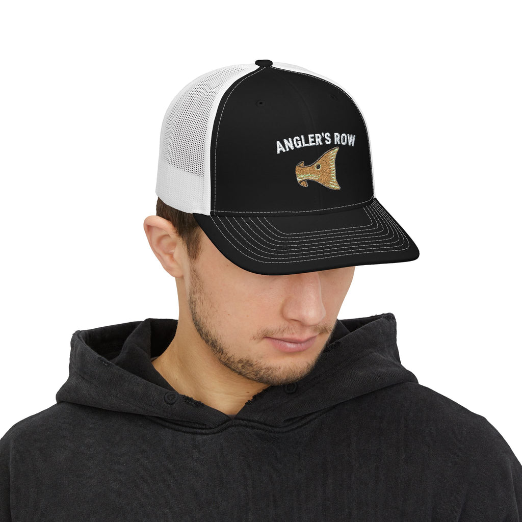 Angler's Row Fishing Trucker Cap - Vintage Boat Snapback Hat
