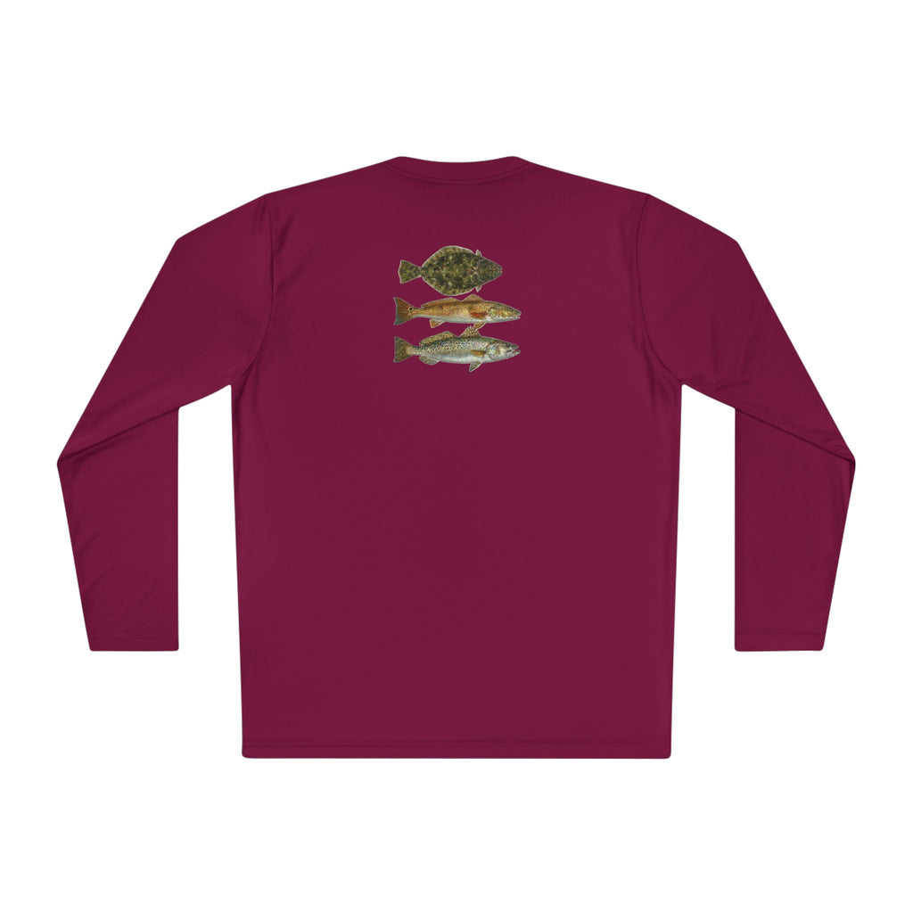 Texas Slam Fishing Tee — Lightweight Long Sleeve Shirt with Vintage Fish Illustrations