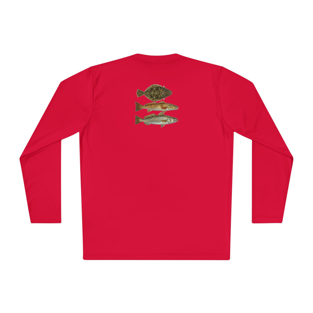 Texas Slam Fishing Tee — Lightweight Long Sleeve Shirt with Vintage Fish Illustrations