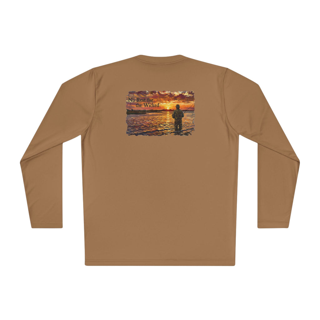Long Sleeve Tee — "No Rest for the Wicked'" Fishing Graphic