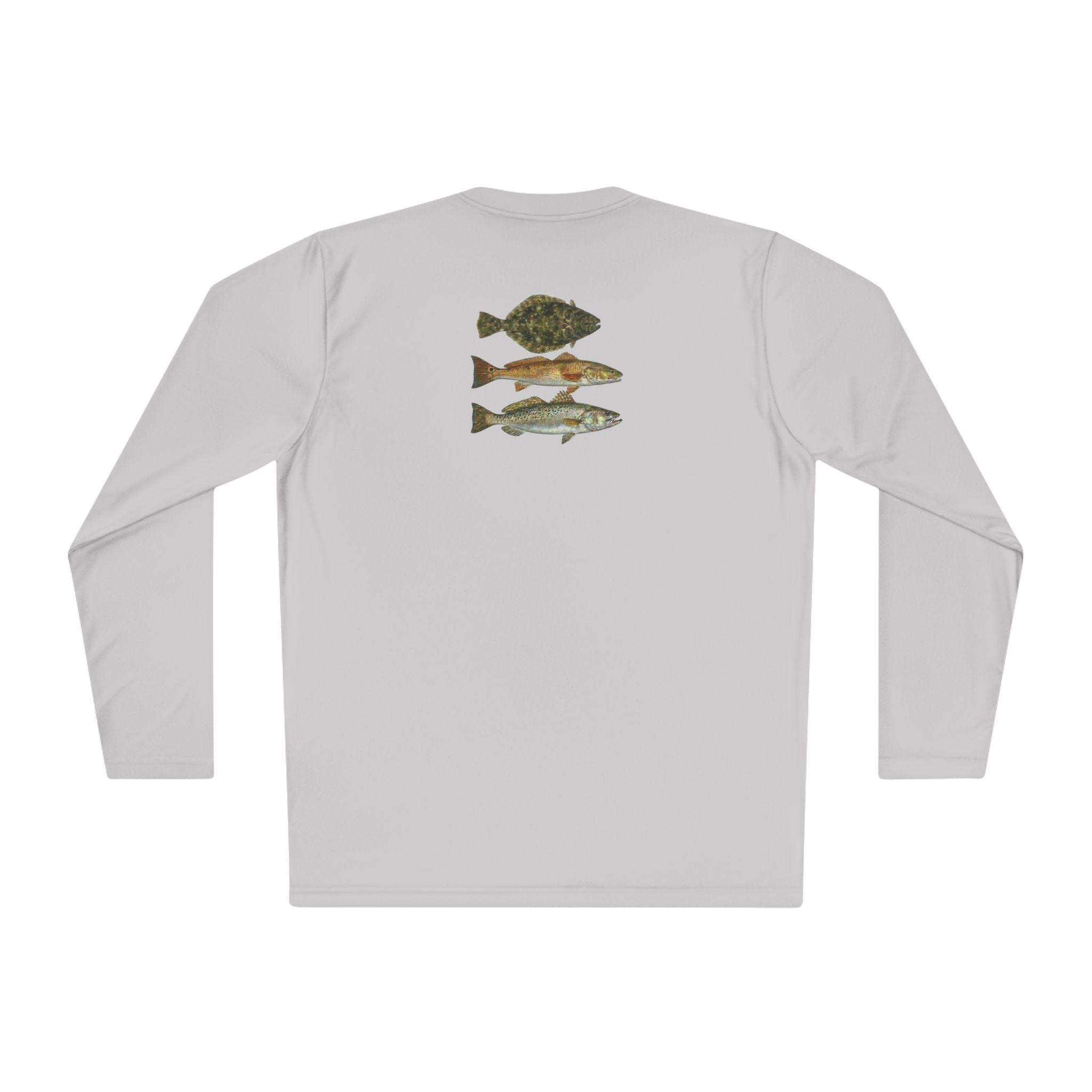 Texas Slam Fishing Tee — Lightweight Long Sleeve Shirt with Vintage Fish Illustrations