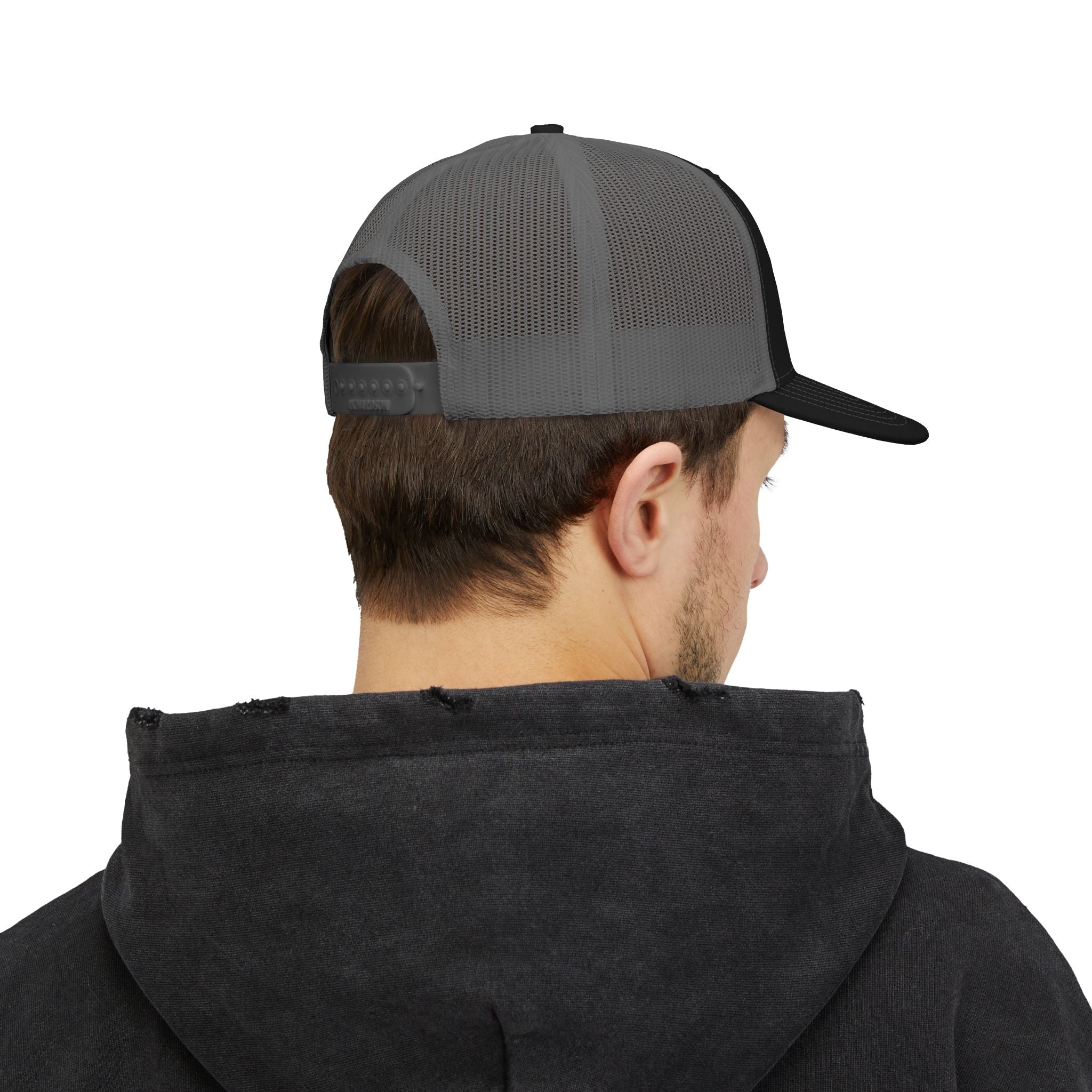 Angler's Row Fishing Trucker Cap - Vintage Boat Snapback Hat