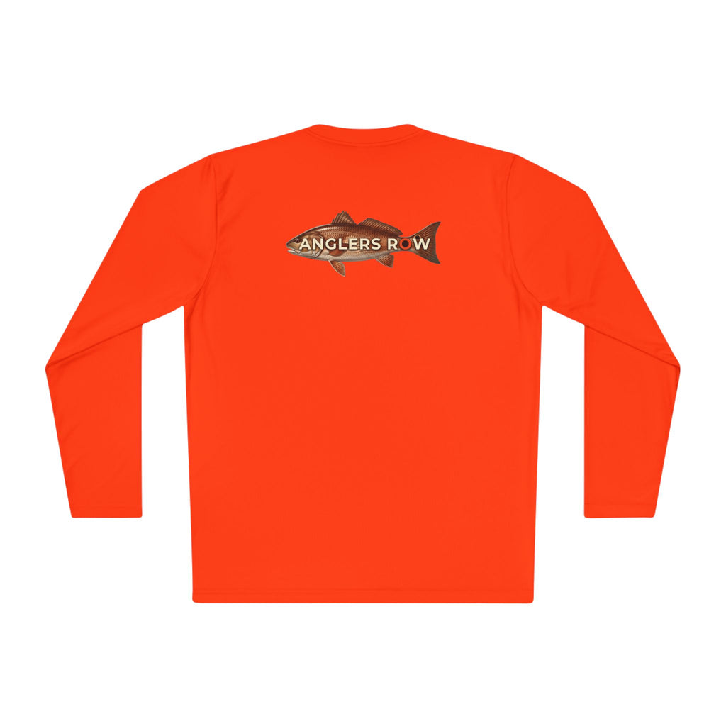 Anglers Row Fishing Long Sleeve Tee — Bass Graphic Back & Logo Chest
