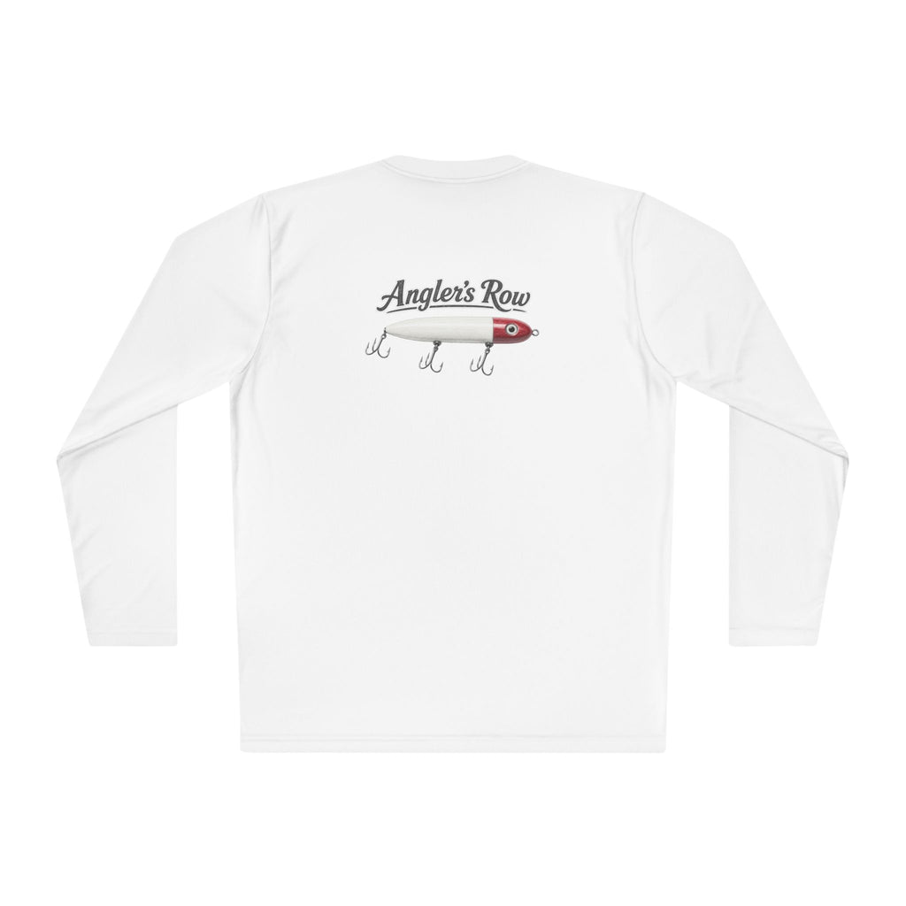 Fishing Lure Long Sleeve Tee — "Angler's Row" Logo Performance Shirt
