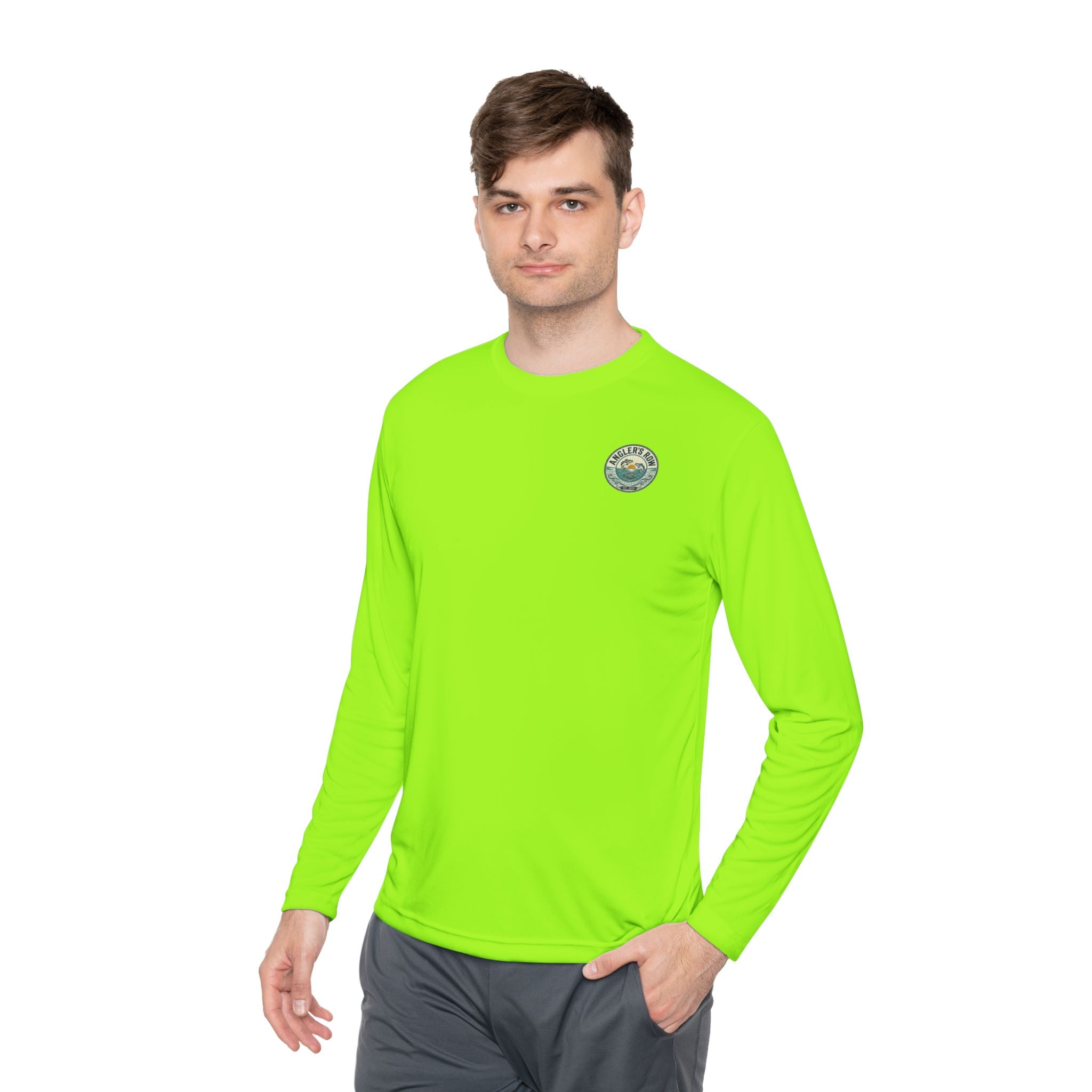 Anglers Row Fishing Long Sleeve Tee — Bass Graphic Back & Logo Chest