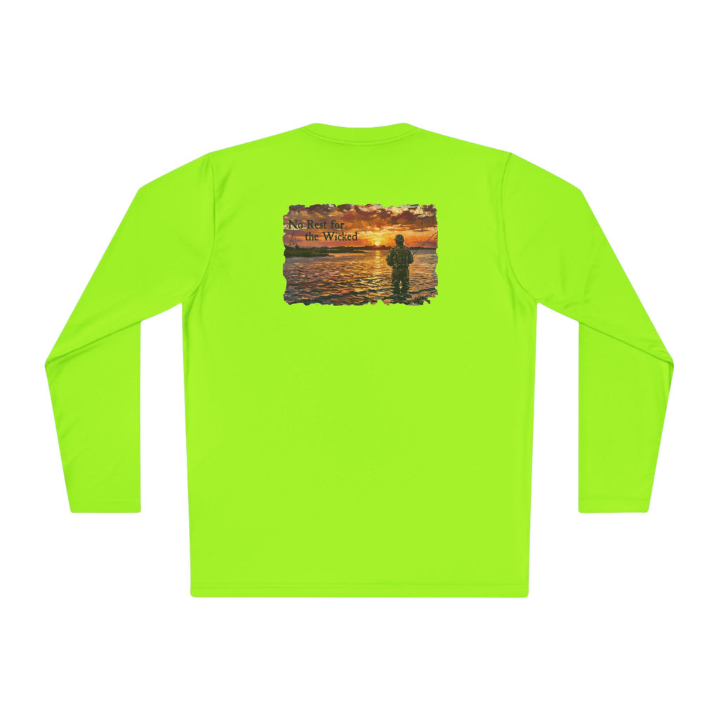 Long Sleeve Tee — "No Rest for the Wicked'" Fishing Graphic