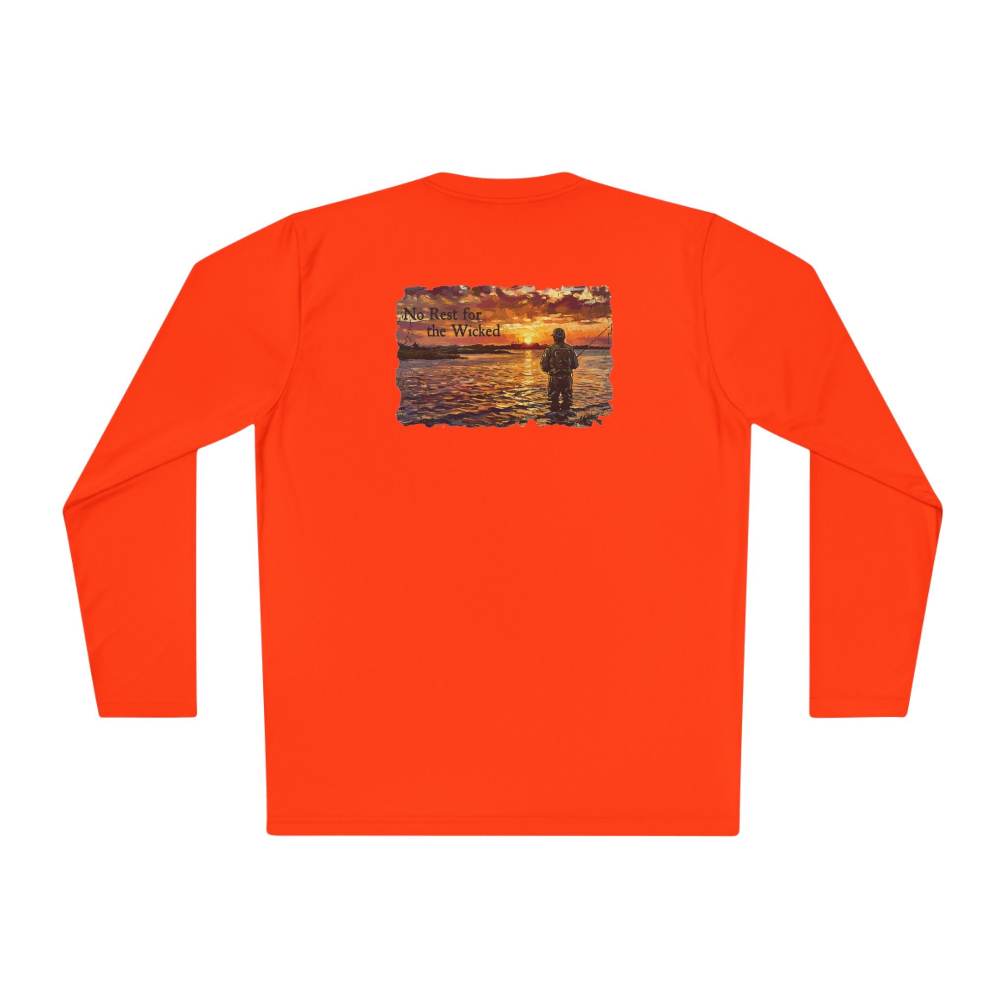 Long Sleeve Tee — "No Rest for the Wicked'" Fishing Graphic
