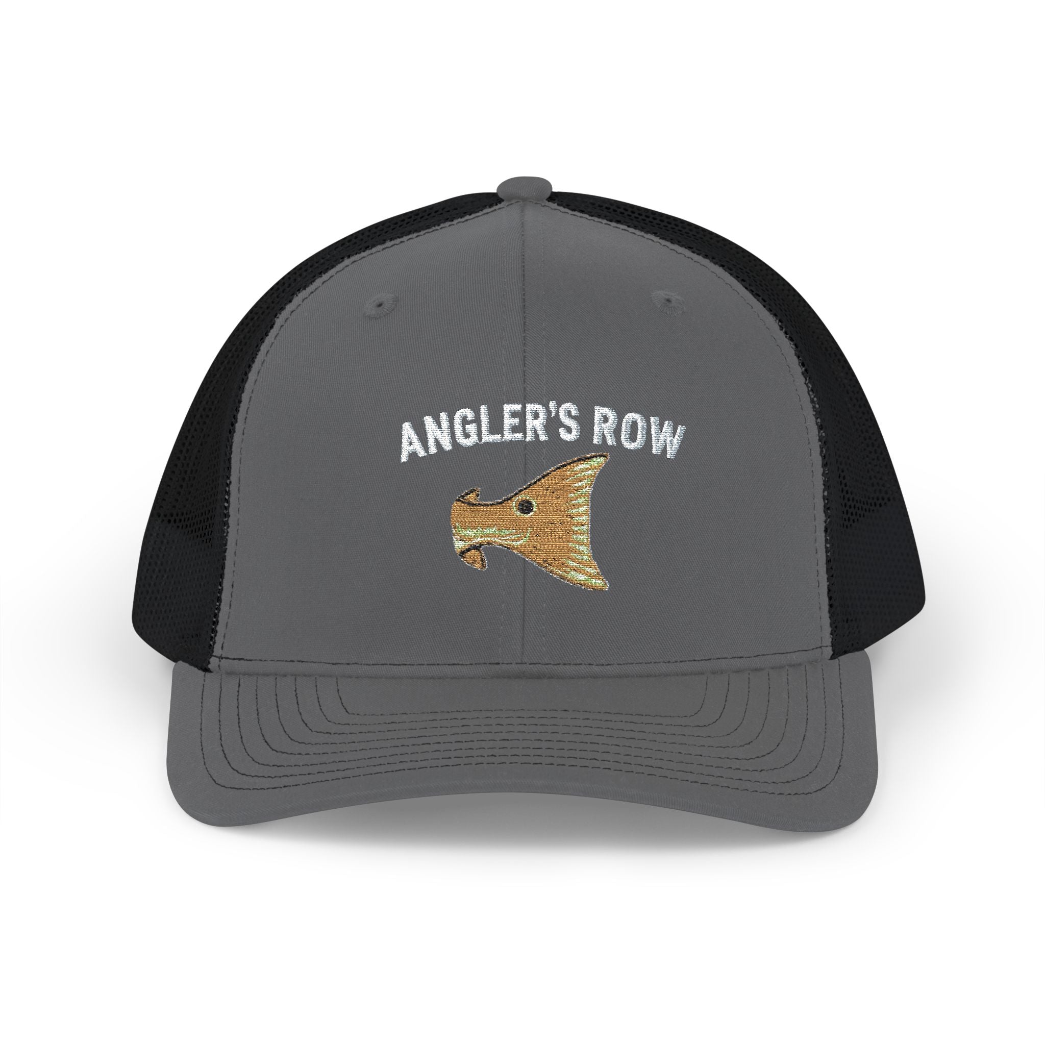 Angler's Row Fishing Trucker Cap - Vintage Boat Snapback Hat