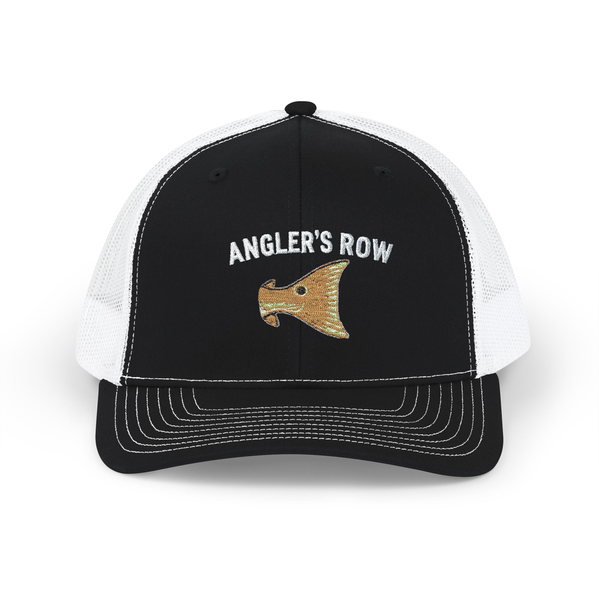 Angler's Row Fishing Trucker Cap - Vintage Boat Snapback Hat