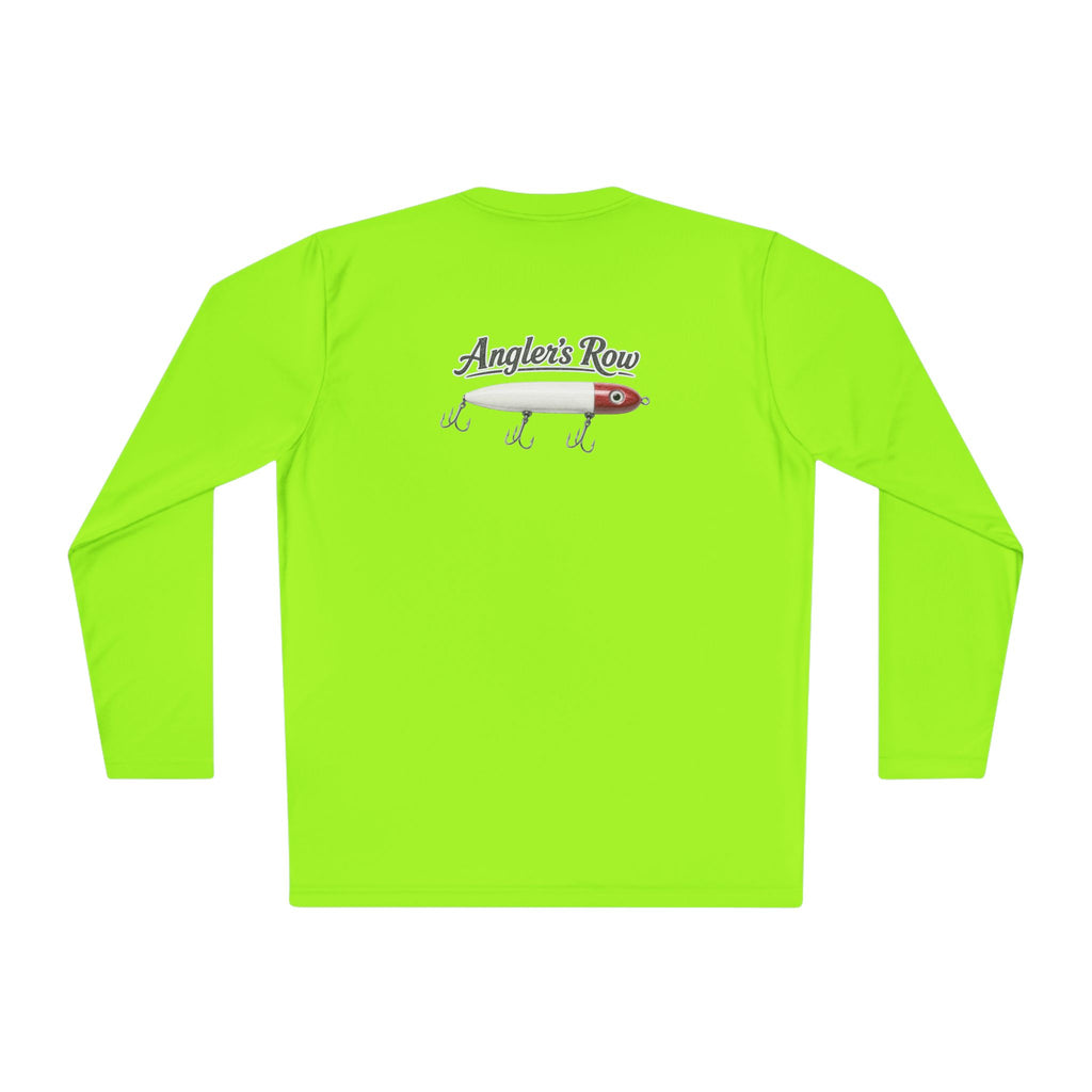 Fishing Lure Long Sleeve Tee — "Angler's Row" Logo Performance Shirt