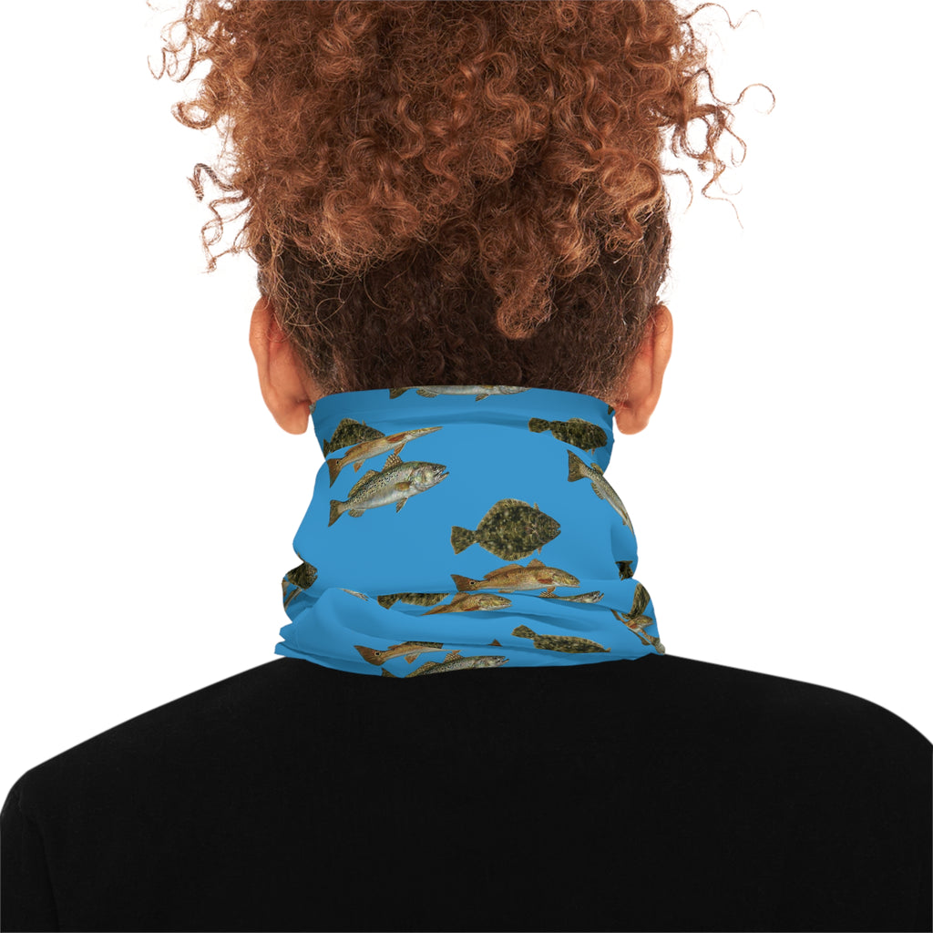 Texas Slam Neck Gaiter — Blue Fish Face Shield for Anglers