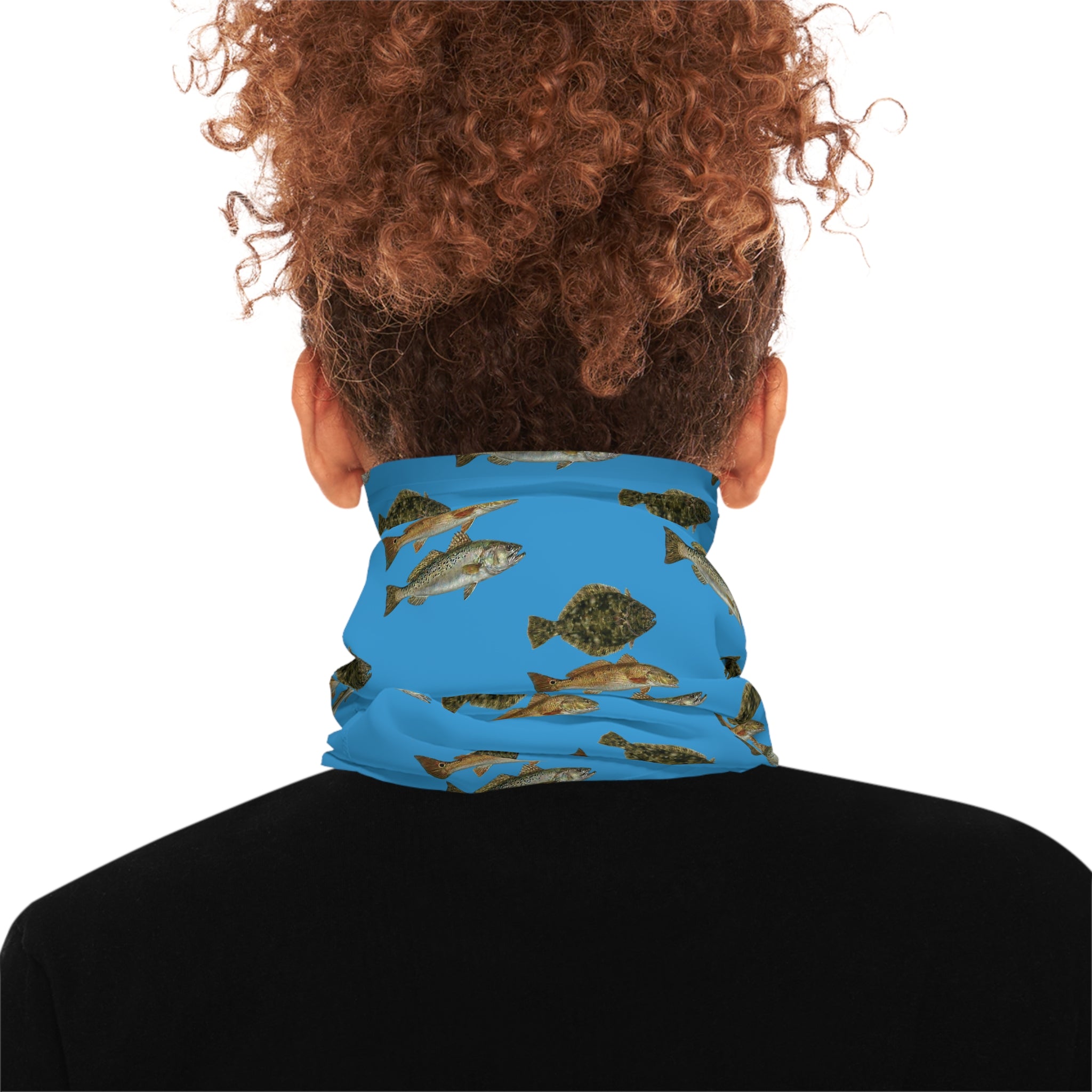 Texas Slam Neck Gaiter — Blue Fish Face Shield for Anglers