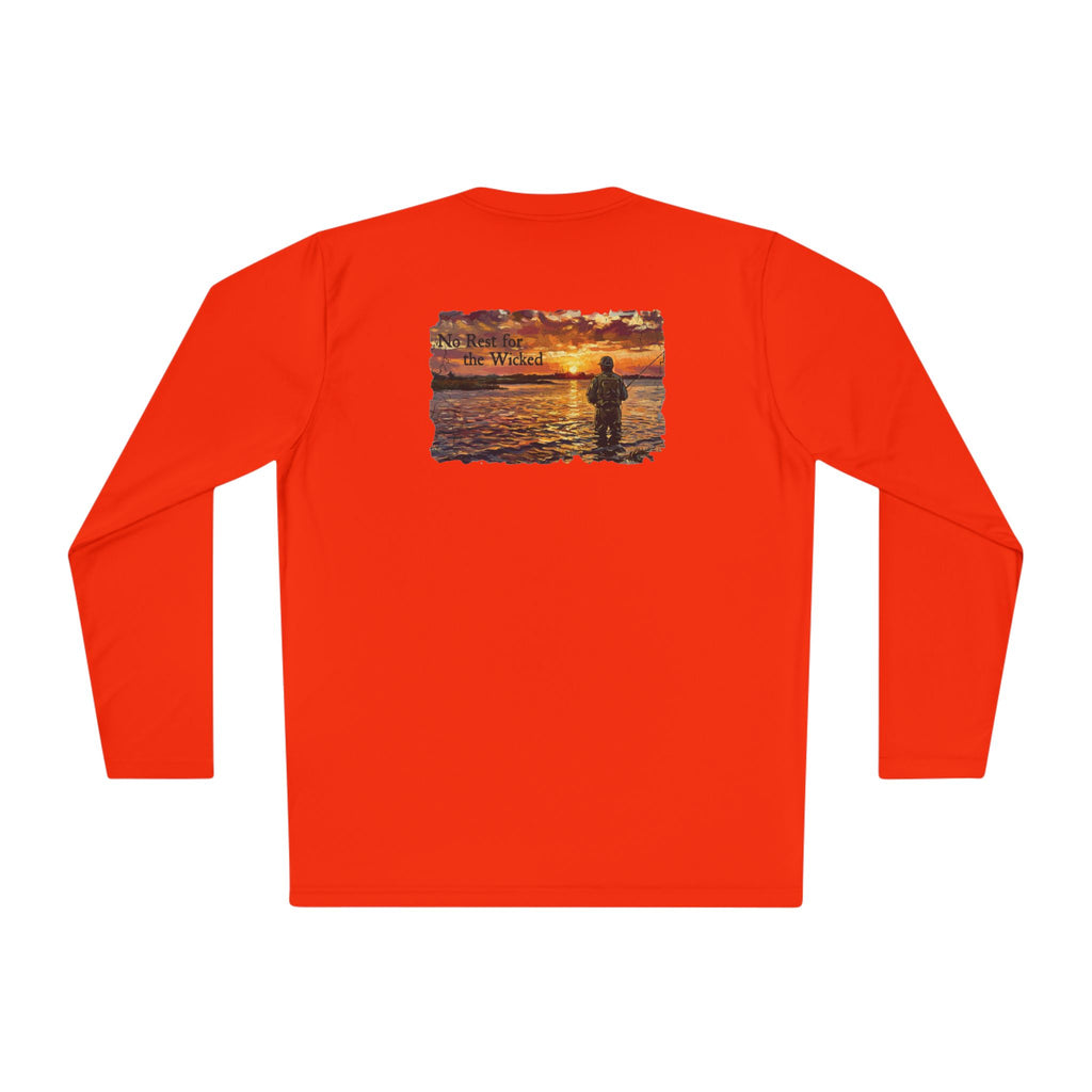 Long Sleeve Tee — "No Rest for the Wicked'" Fishing Graphic