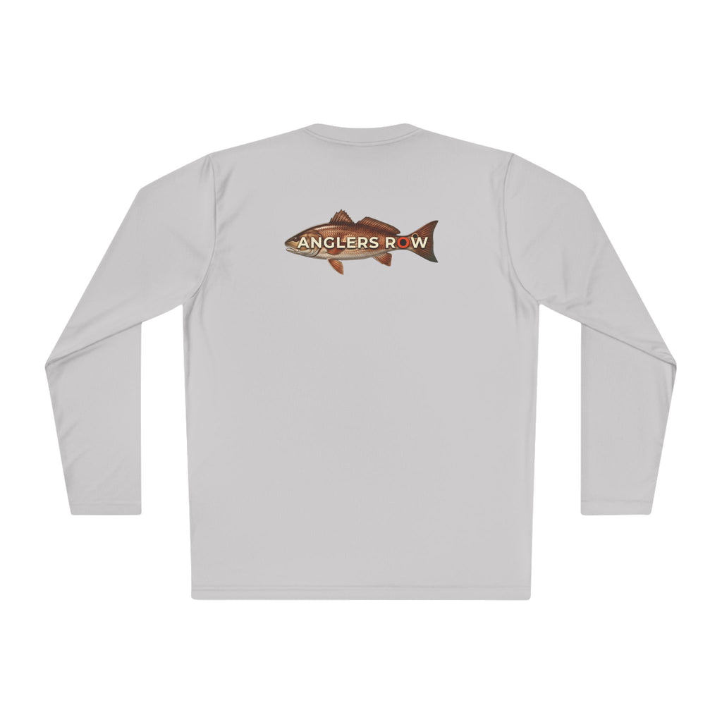 Anglers Row Fishing Long Sleeve Tee — Bass Graphic Back & Logo Chest