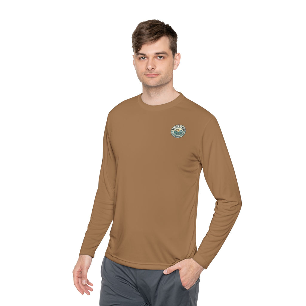 Fishing Lure Long Sleeve Tee — "Angler's Row" Logo Performance Shirt