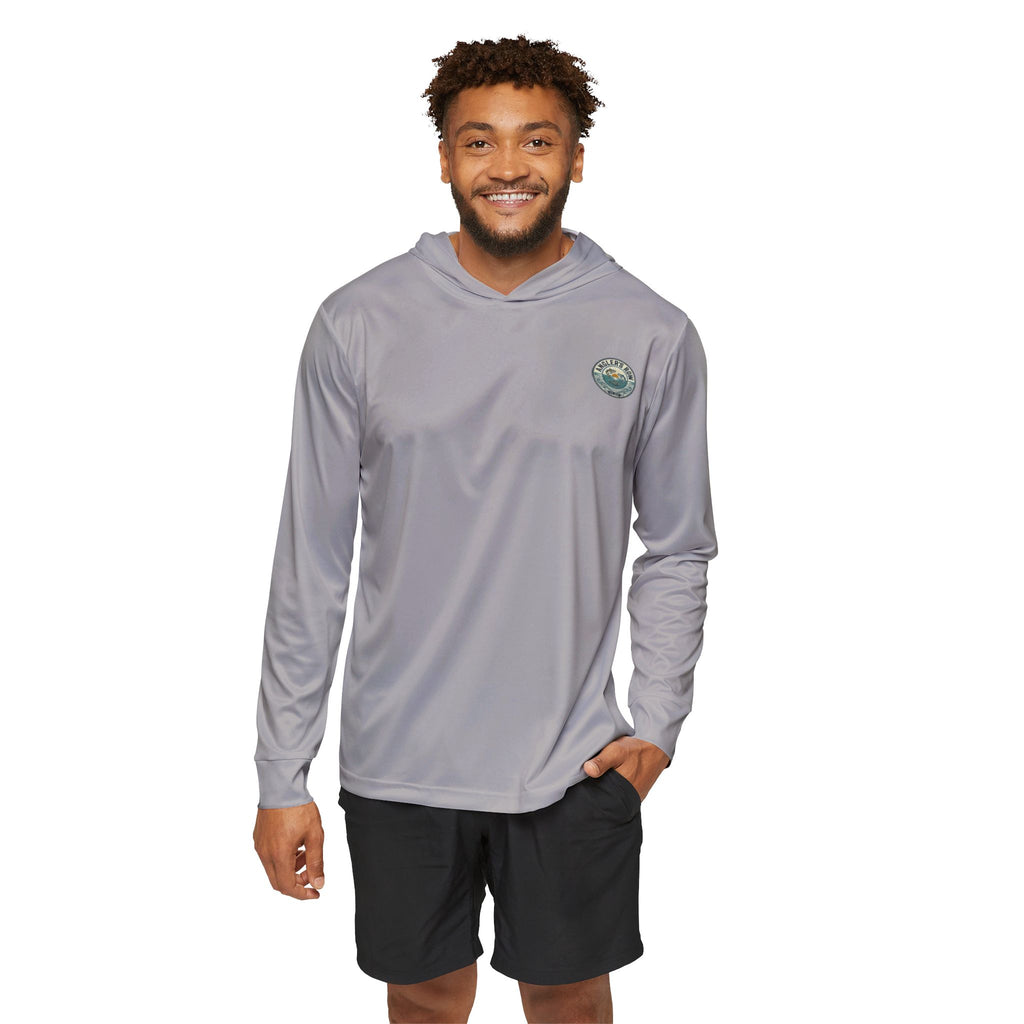 Fishing Hoodie — "Anglers Row" Performance Warmup Hoodie with Fish Logo