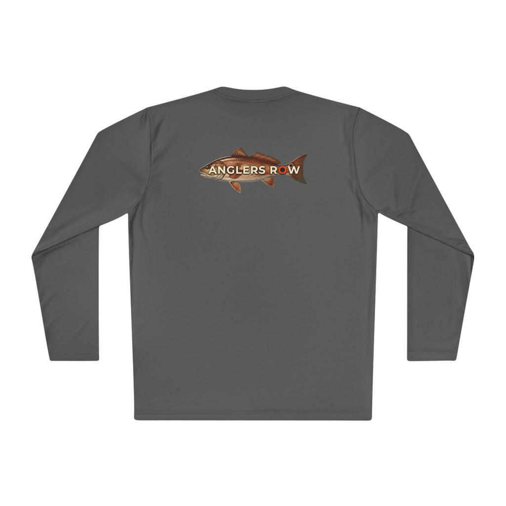 Anglers Row Fishing Long Sleeve Tee — Bass Graphic Back & Logo Chest