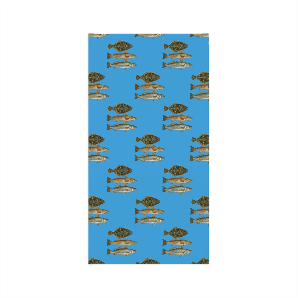 Texas Slam Neck Gaiter — Blue Fish Face Shield for Anglers