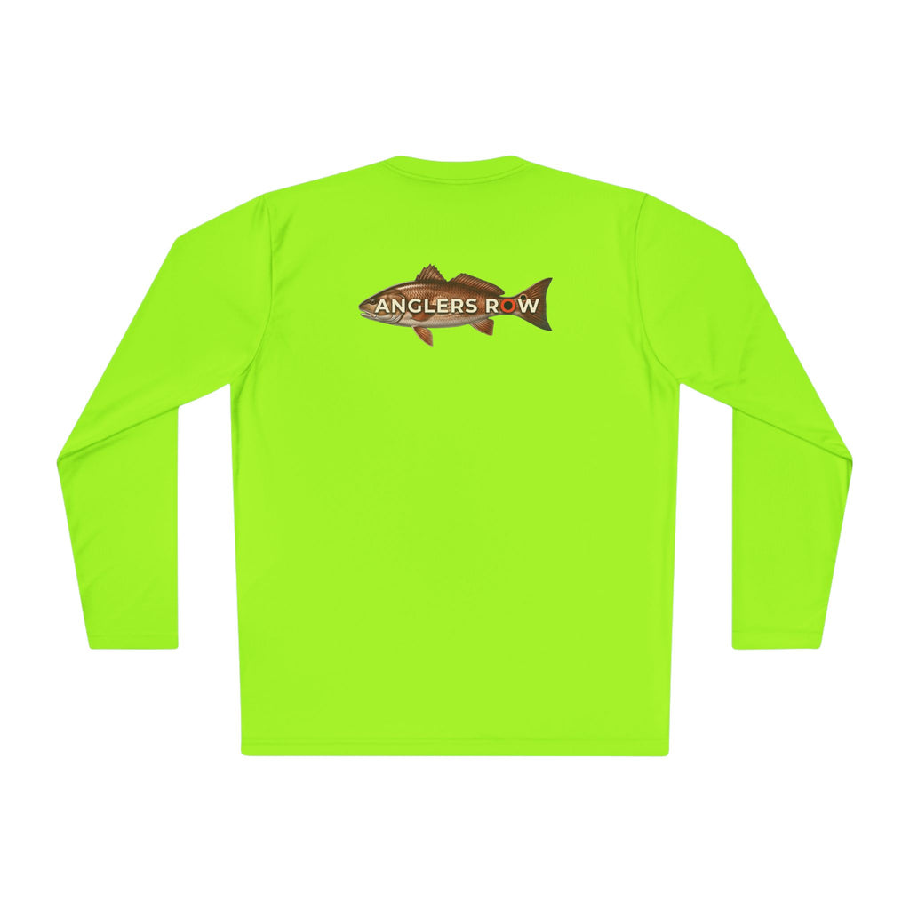 Anglers Row Fishing Long Sleeve Tee — Bass Graphic Back & Logo Chest