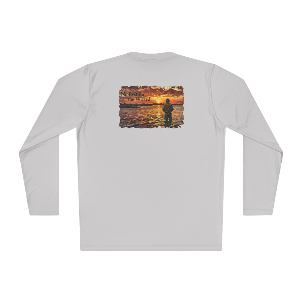 Long Sleeve Tee — "No Rest for the Wicked'" Fishing Graphic