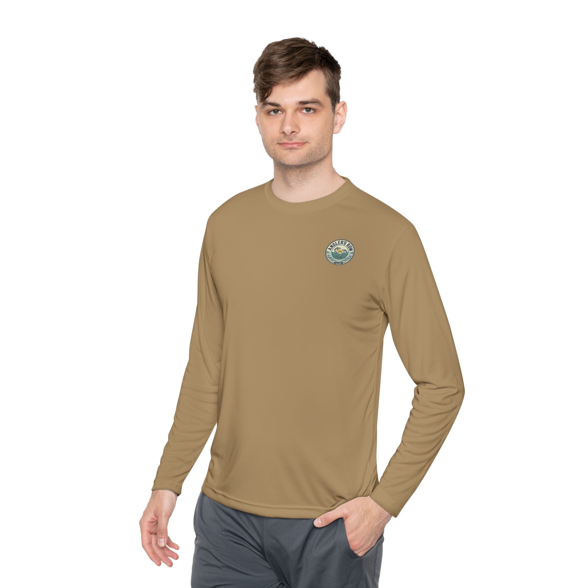 Anglers Row Fishing Long Sleeve Tee — Bass Graphic Back & Logo Chest