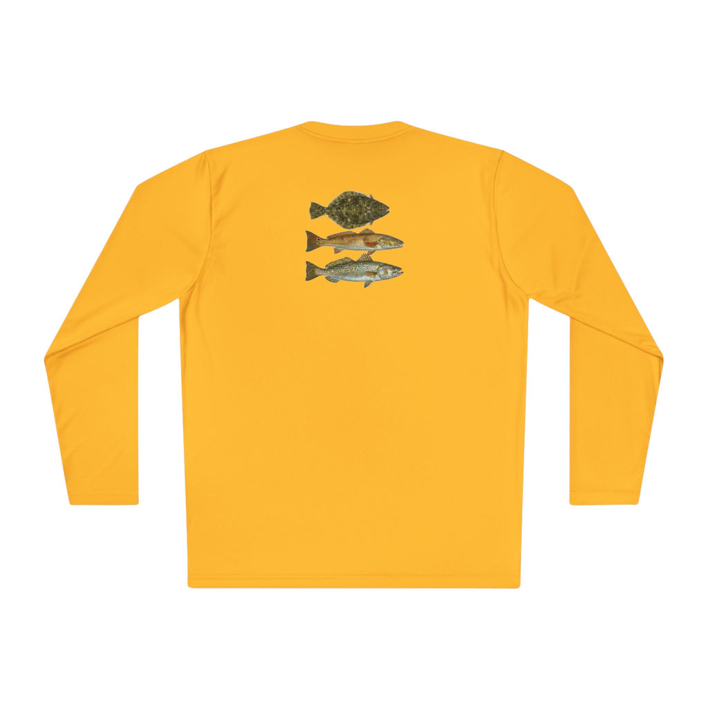 Texas Slam Fishing Tee — Lightweight Long Sleeve Shirt with Vintage Fish Illustrations