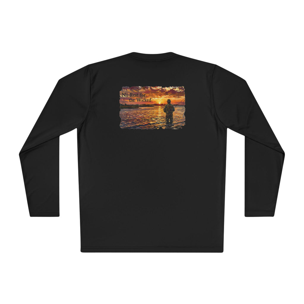Long Sleeve Tee — "No Rest for the Wicked'" Fishing Graphic