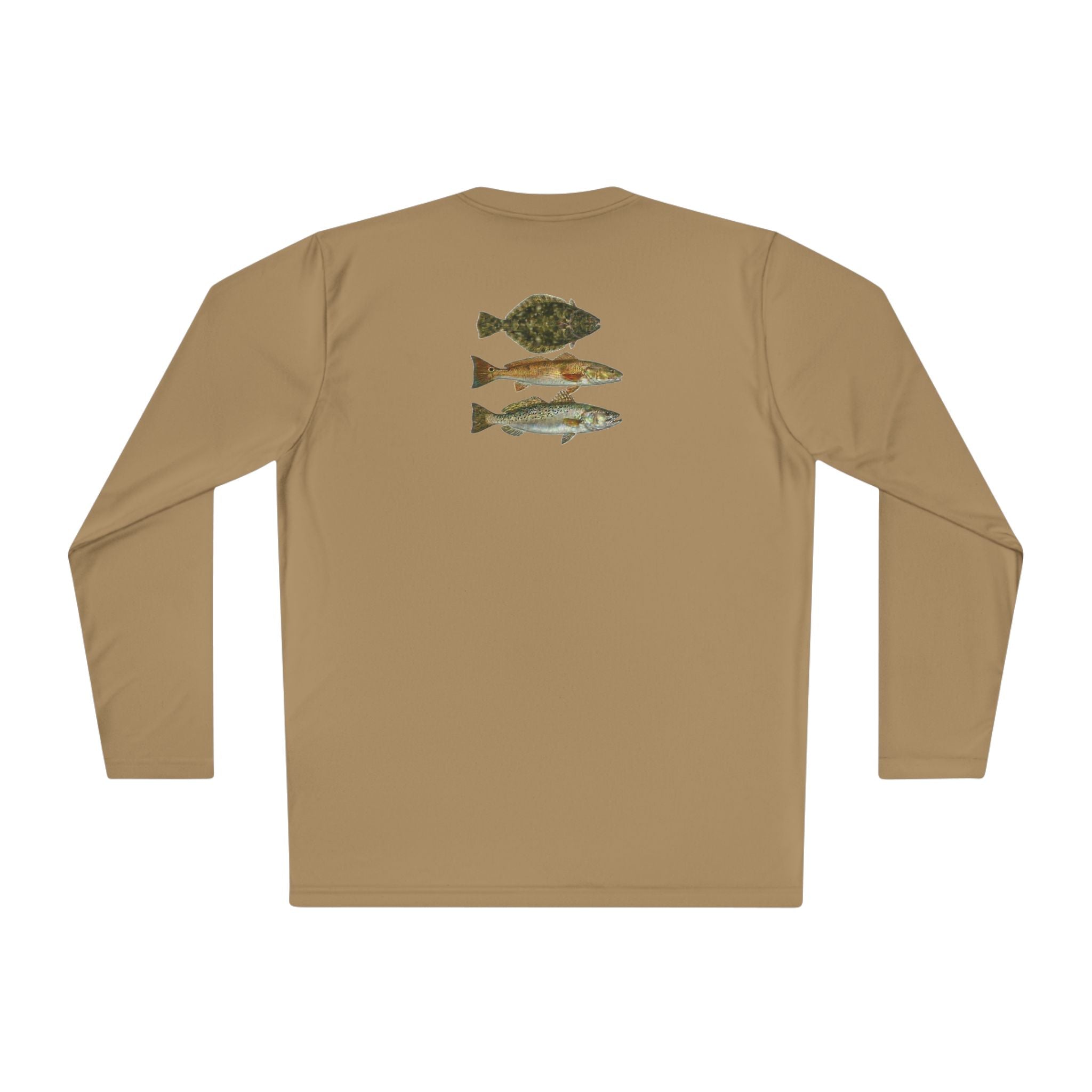 Texas Slam Fishing Tee — Lightweight Long Sleeve Shirt with Vintage Fish Illustrations