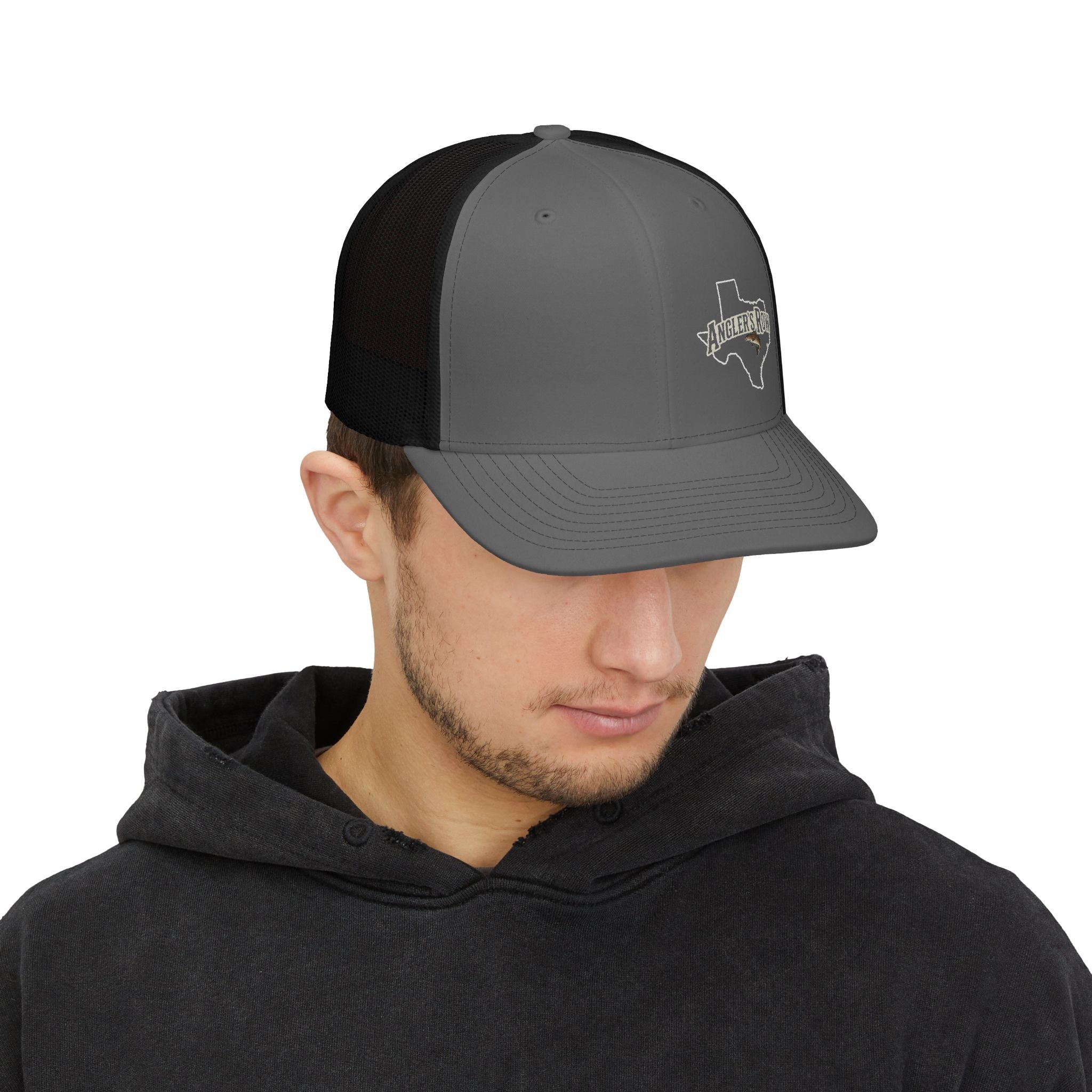 Texas Anglers Trucker Cap - Embroidered Lone Star Fishing Snapback