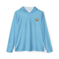The Outlined Red — Light Blue Performance Fishing Hoodie