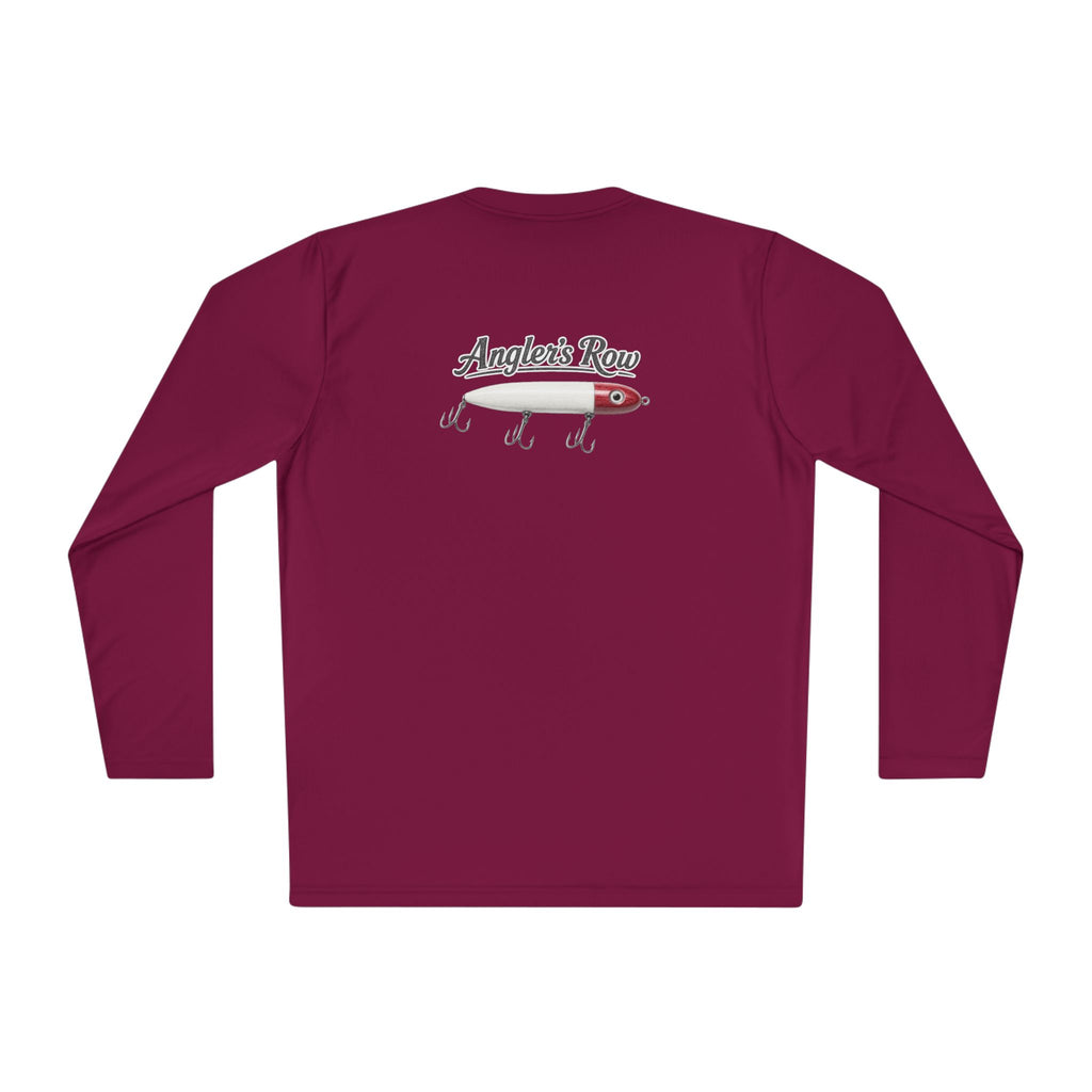 Fishing Lure Long Sleeve Tee — "Angler's Row" Logo Performance Shirt