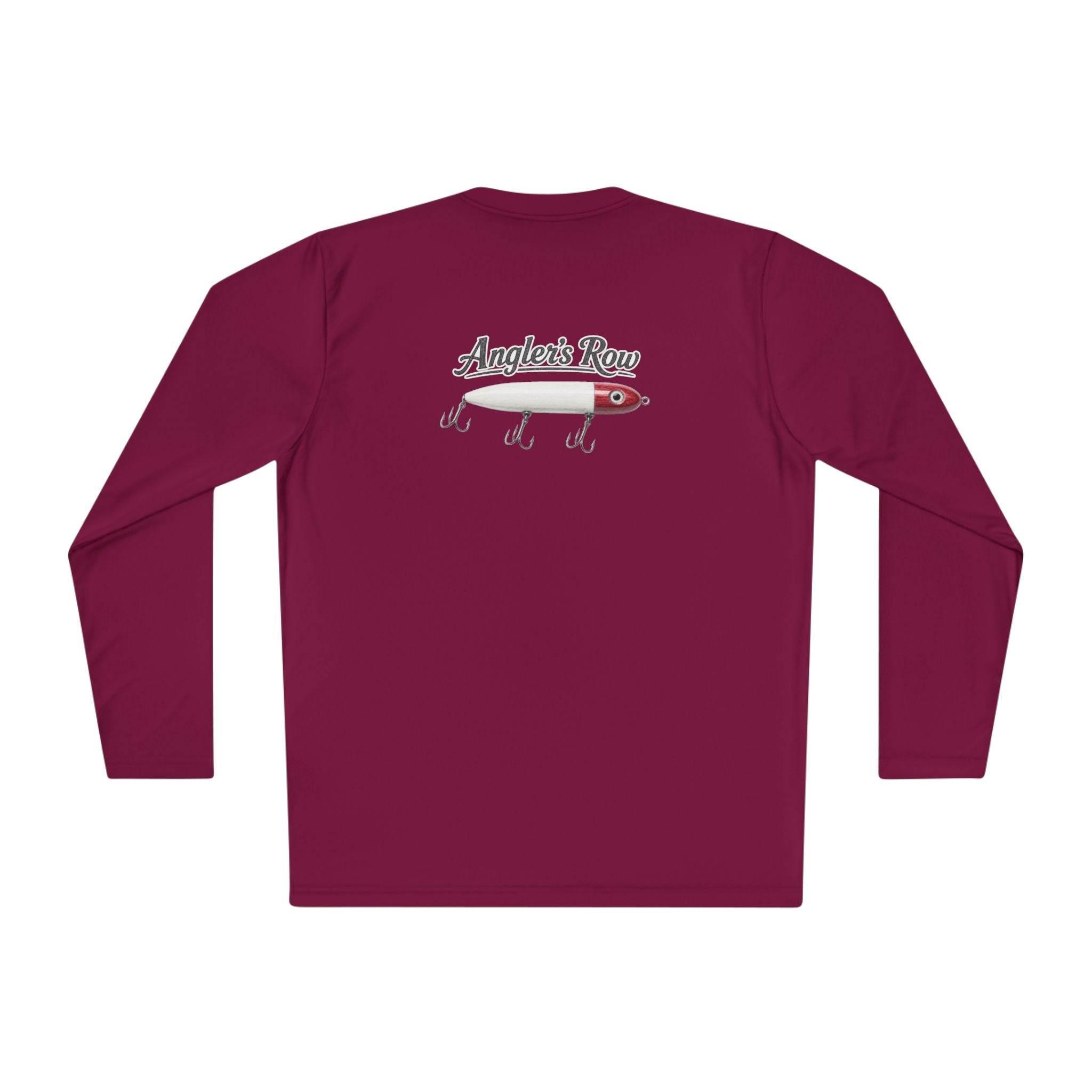 Fishing Lure Long Sleeve Tee — "Angler's Row" Logo Performance Shirt