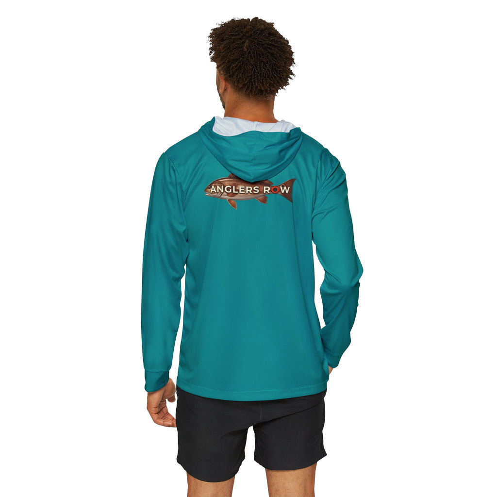 Anglers Row Fishing Hoodie — Men’s Lightweight Teal Warmup Pullover
