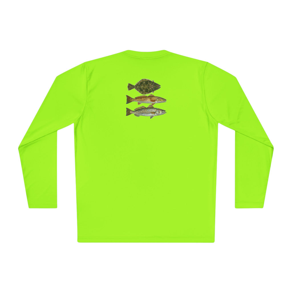 Texas Slam Fishing Tee — Lightweight Long Sleeve Shirt with Vintage Fish Illustrations