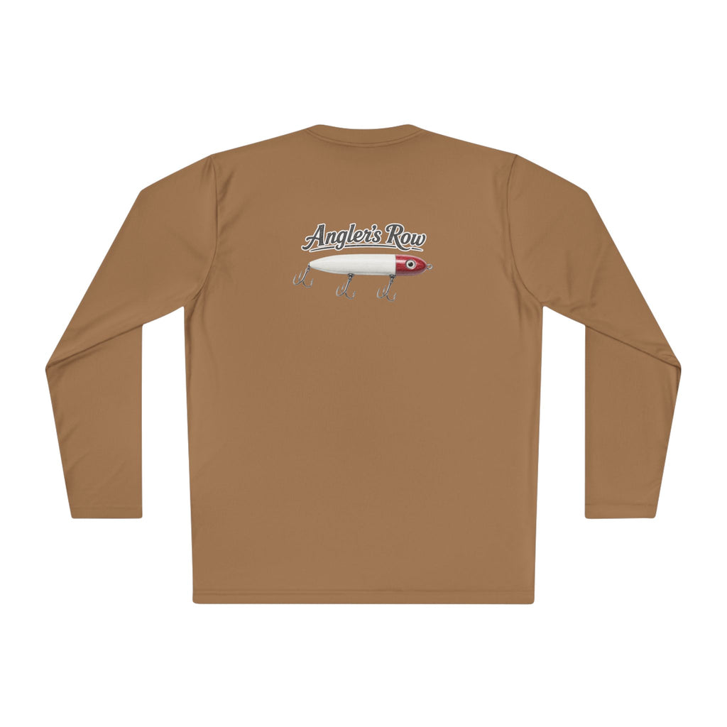 Fishing Lure Long Sleeve Tee — "Angler's Row" Logo Performance Shirt