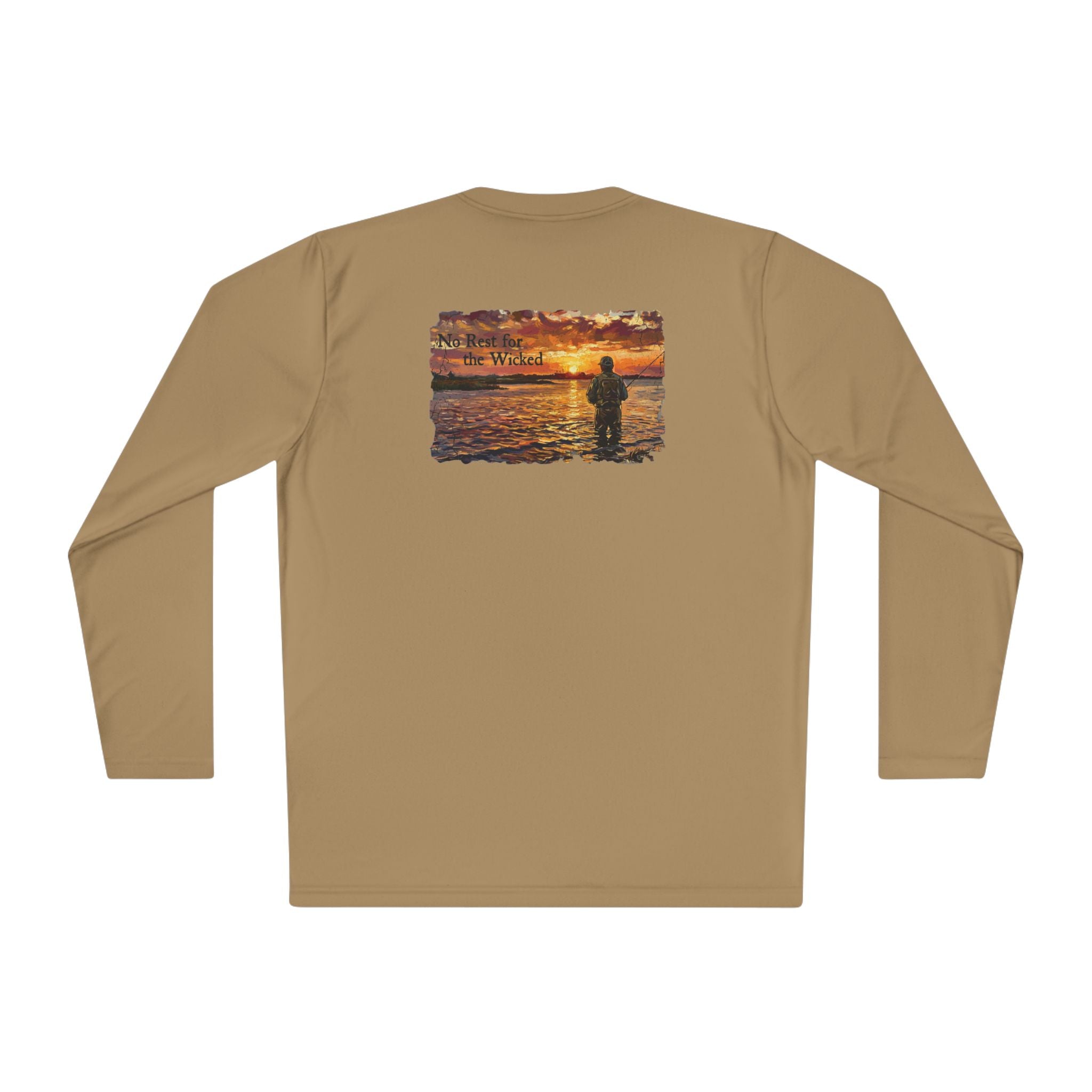 Long Sleeve Tee — "No Rest for the Wicked'" Fishing Graphic