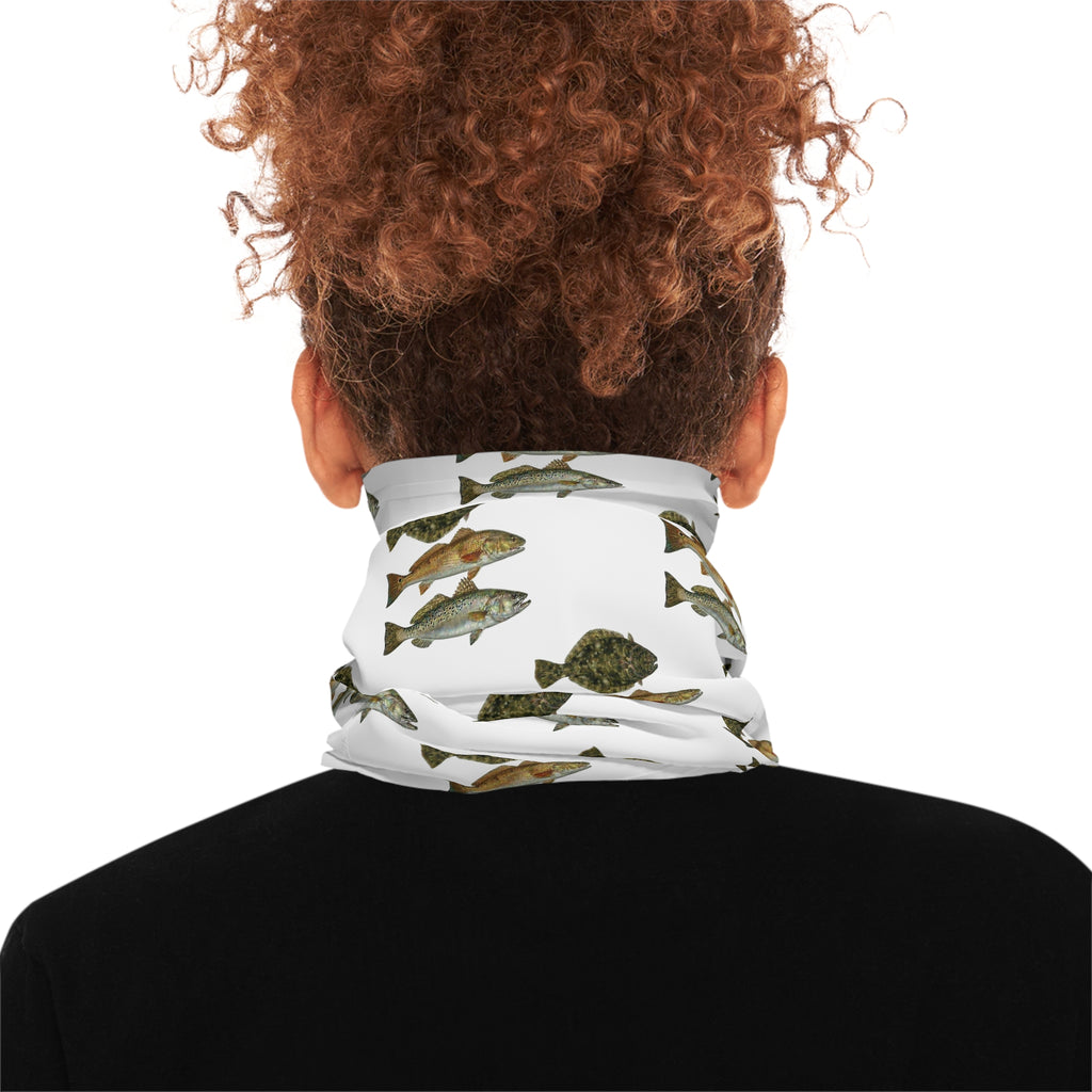 Texas Slam Neck Gaiter –White Lightweight Fishing Face for Anglers