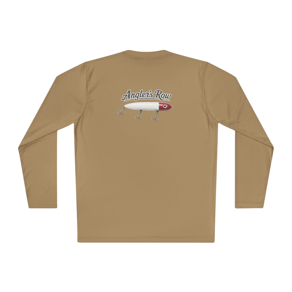 Fishing Lure Long Sleeve Tee — "Angler's Row" Logo Performance Shirt